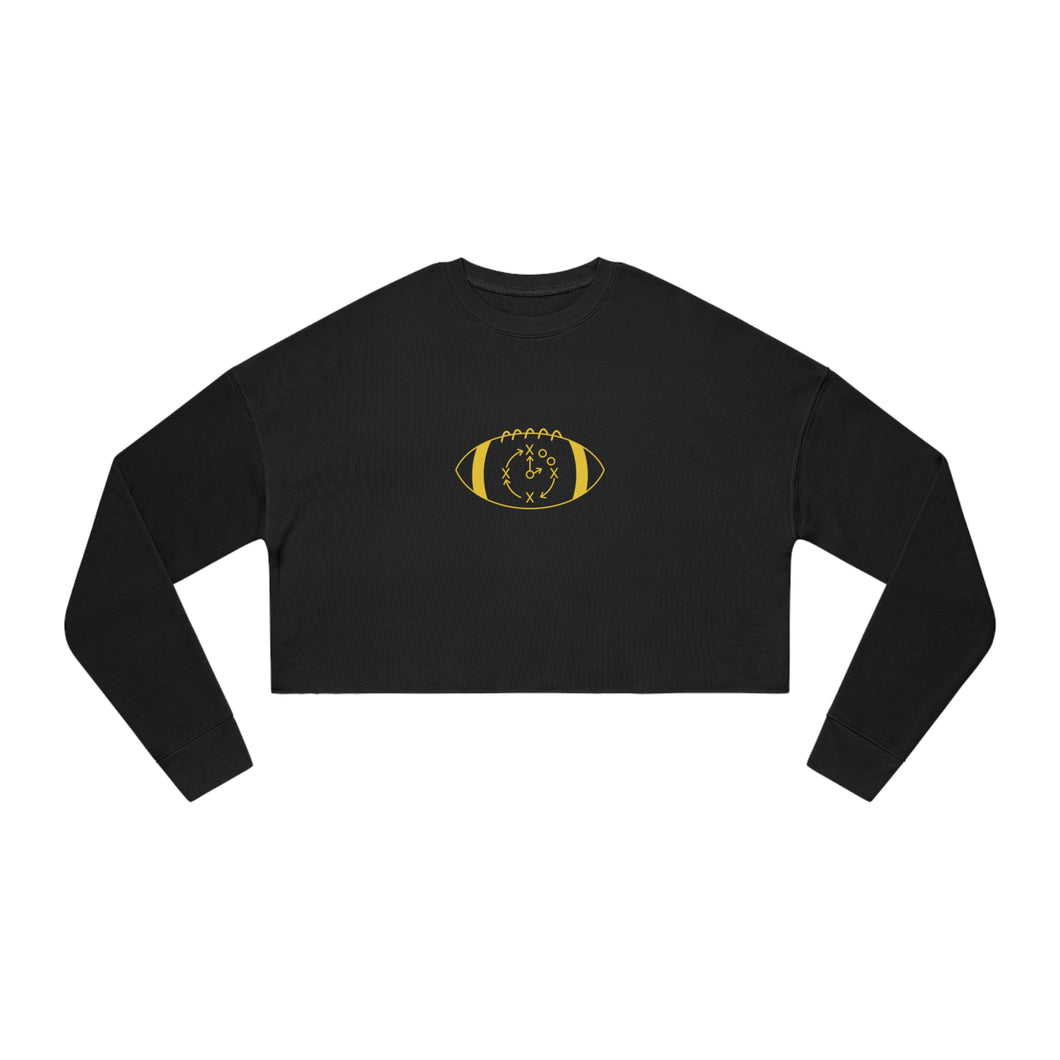 Time to Play Football- Women's Cropped Sweatshirt